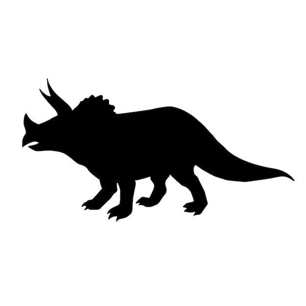 Silhueta de dinossauro vetor triceratops