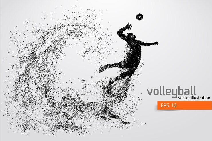 Silhueta de jogador de vôlei, cara