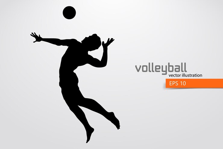 Silhueta de jogador de vôlei, cara