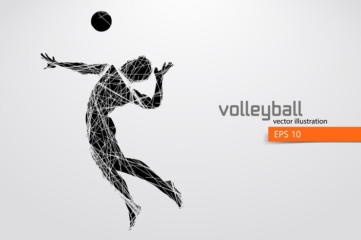 Silhueta de jogador de vôlei, cara