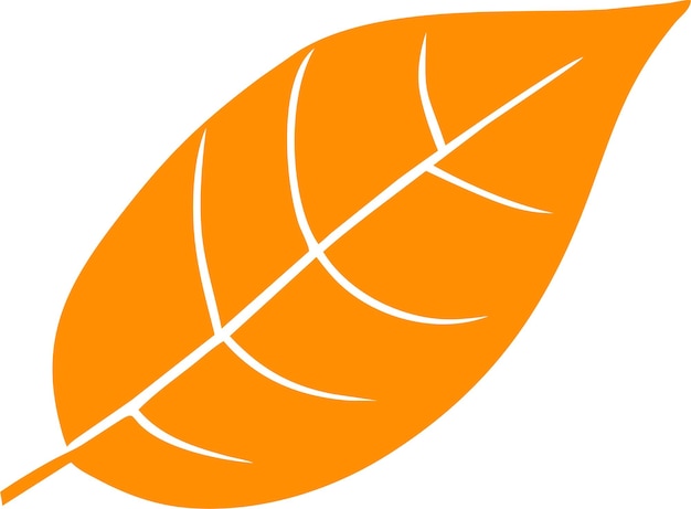 Vetor silhueta, de, laranja, outono, árvore, folha, ícone, em, apartamento, estilo, vetorial, ilustração