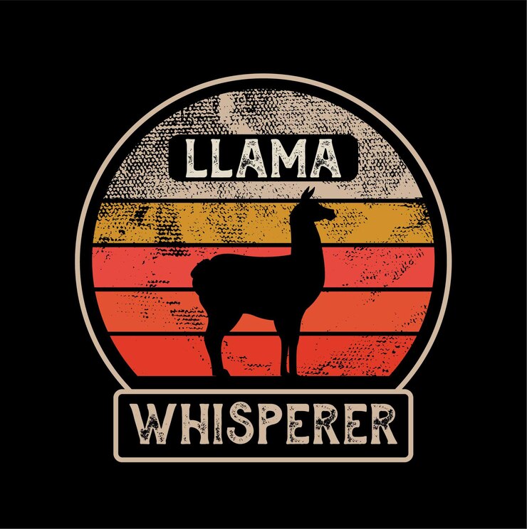 Vetor silhueta de lhama