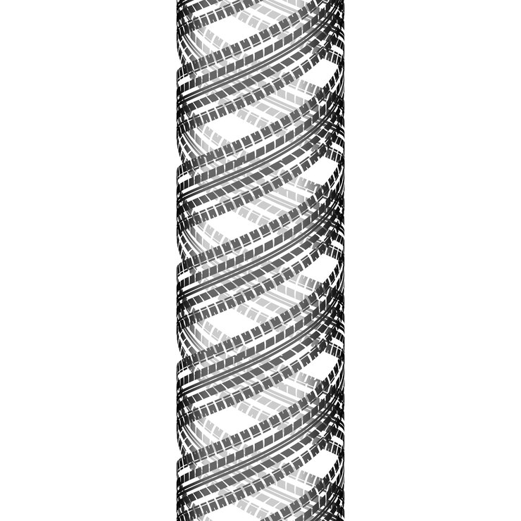 Vetor silhueta de pista de pneu cilíndrico