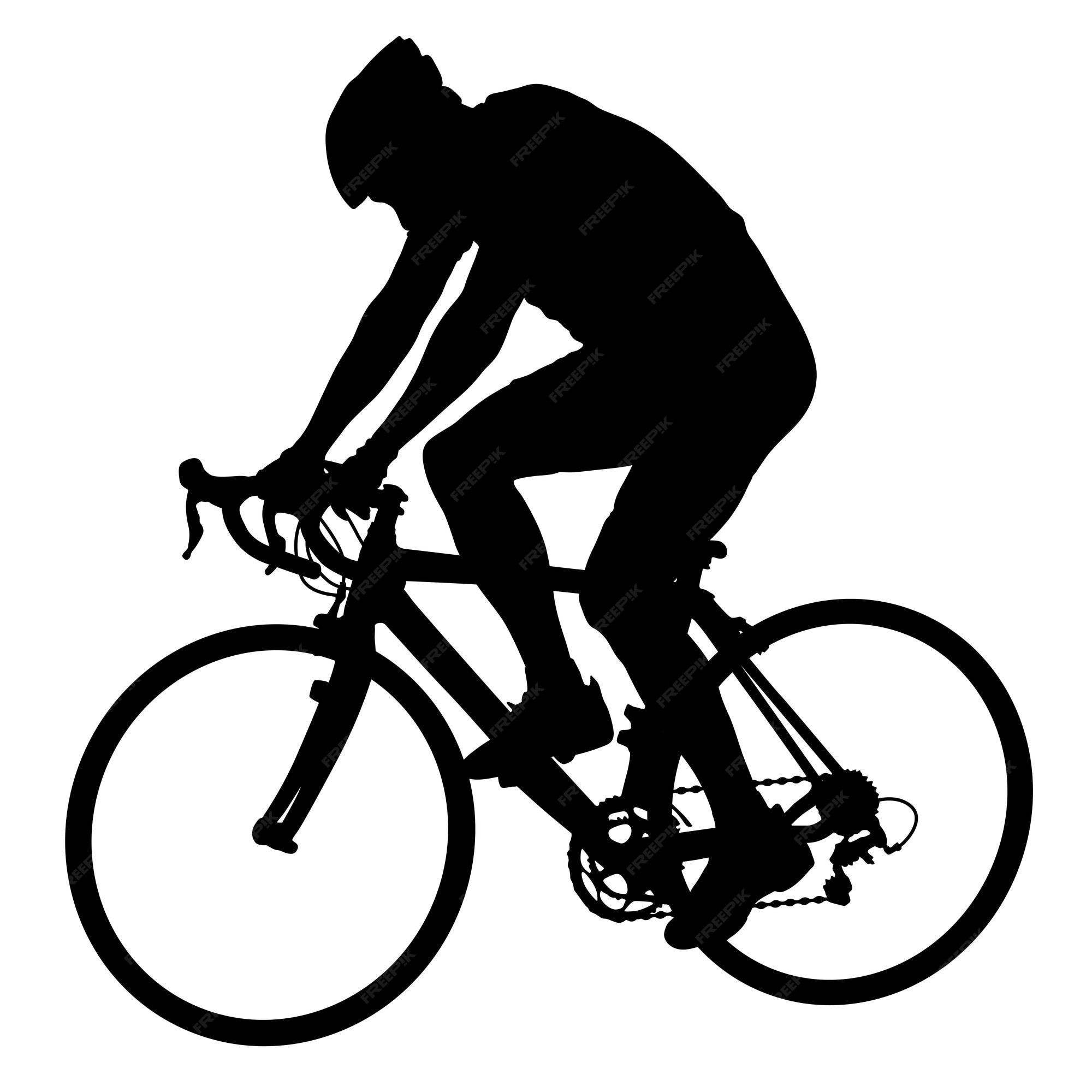 Arquivo de Desenho de uma silhueta de um homem na bike - Páginal Inicial
