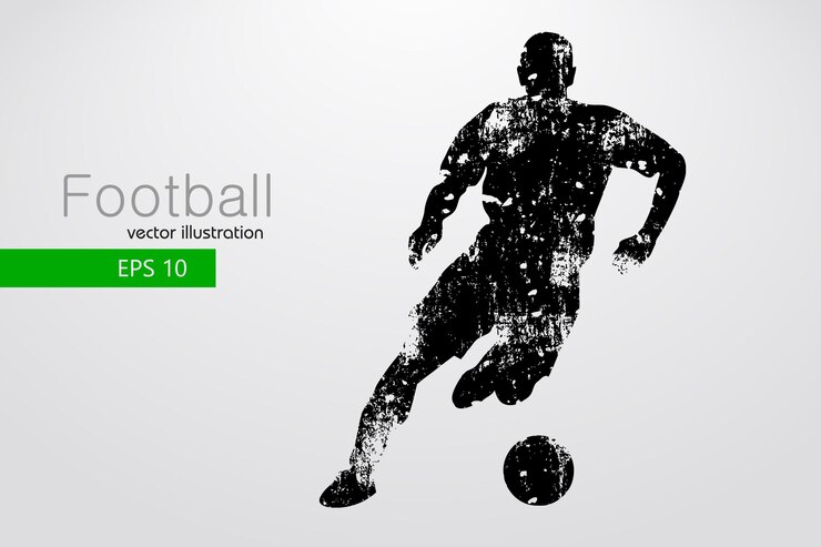 Silhueta de um jogador de futebol