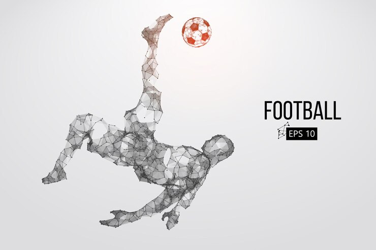 Silhueta de um jogador de futebol