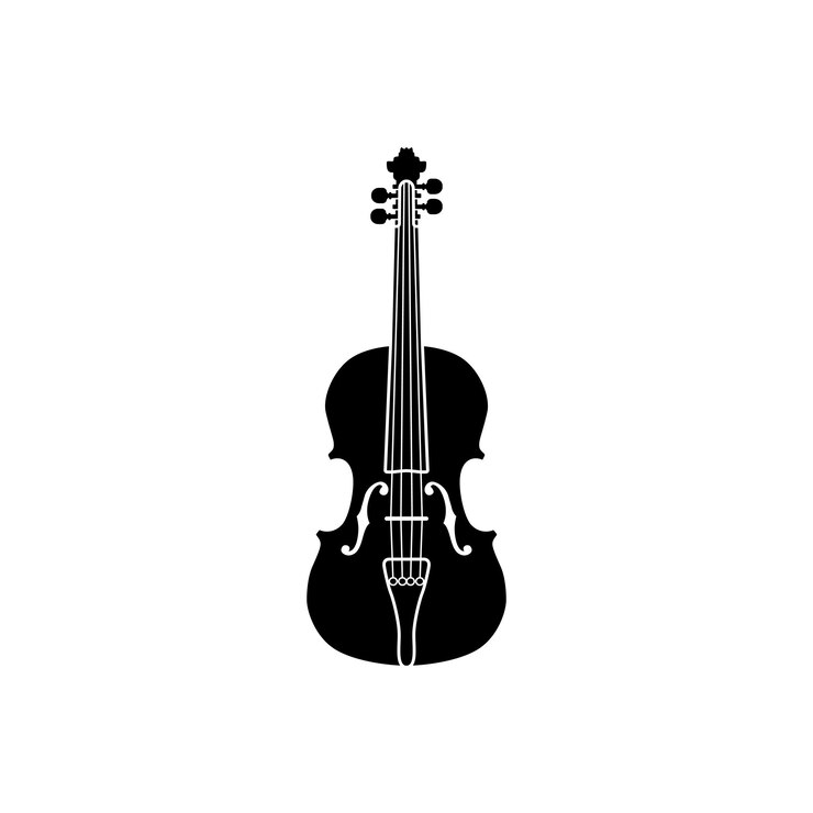 Silhueta de violino viola violoncelo violino contrabaixo contrabaixo