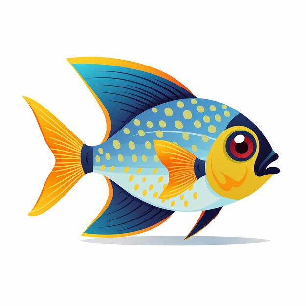 Vetor silhueta desenhada à mão de peixe tetra azul cósmico vector de download gratuito de peixe betta branco