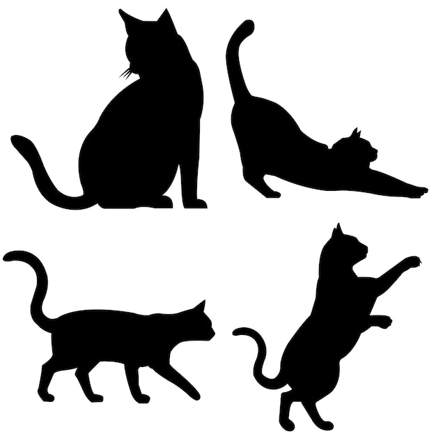 133.100+ Silhuetas De Gatos Ilustração de stock, gráficos vetoriais e  clipart royalty-free - iStock