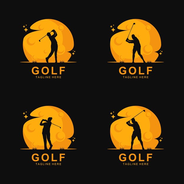 Silhueta do logotipo do golfe no moo