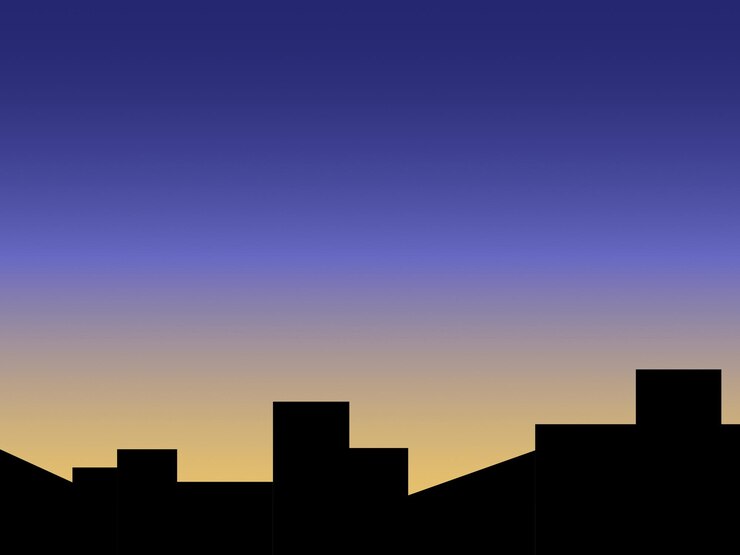 Vetor silhueta do pôr-do-sol da cidade