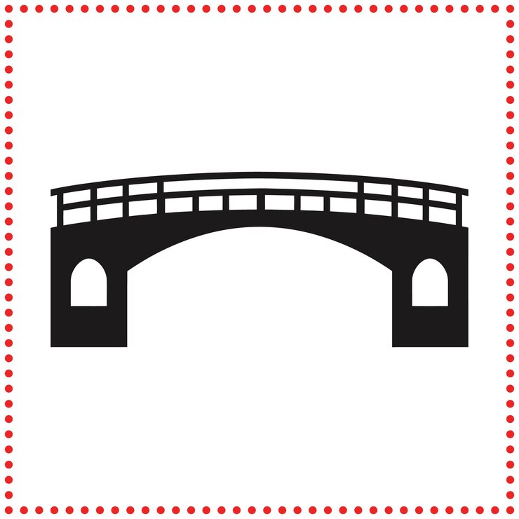 Vetor silhueta elegante de ponte ideal para construção e logotipos urbanos