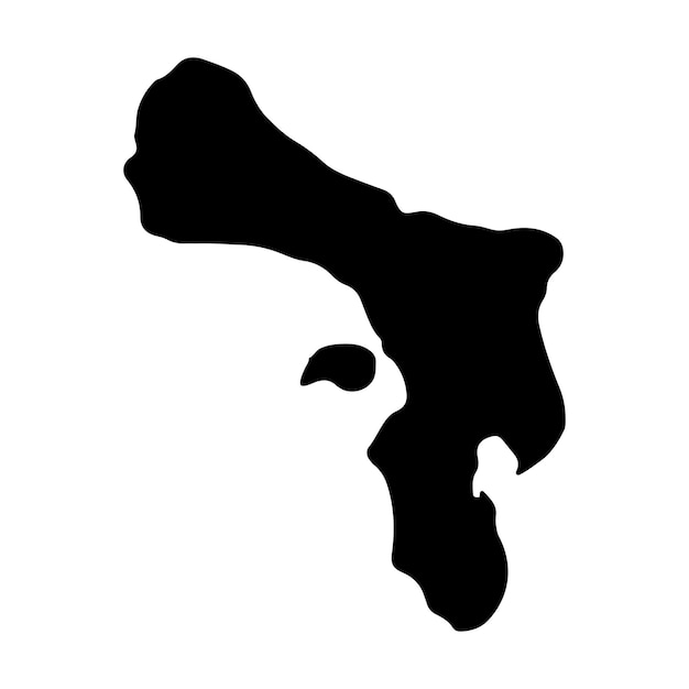 Vetor silhueta negra do país de bonaire. mapa. ilustração vetorial