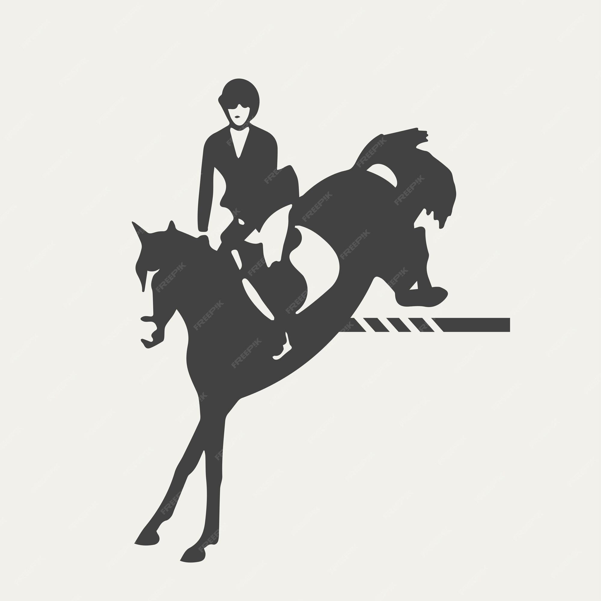 Baixar Vetor De Design De Camiseta Equestre De Salto A Cavalo