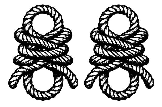 Silhueta vetorial do contorno da corda