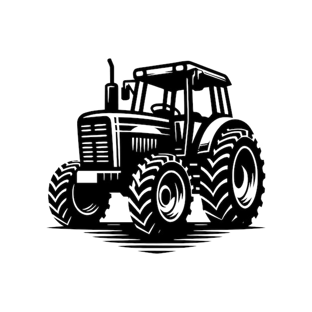 silhueta vetorial do tractor