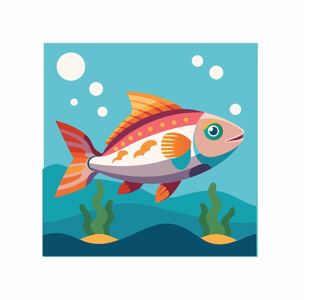Silhuetas vetoriais de peixes vibrantes Imagem de peixes coloridos de alta qualidade para design gráfico