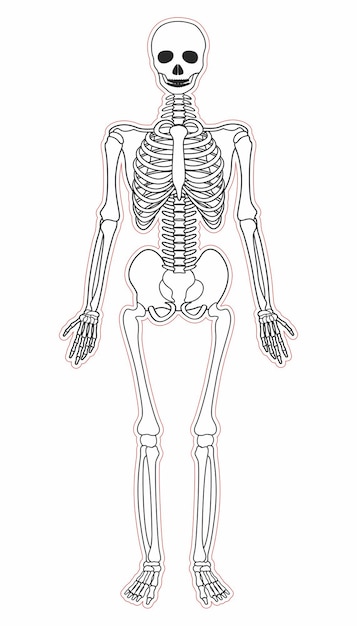 Vetor silhuette do esqueleto