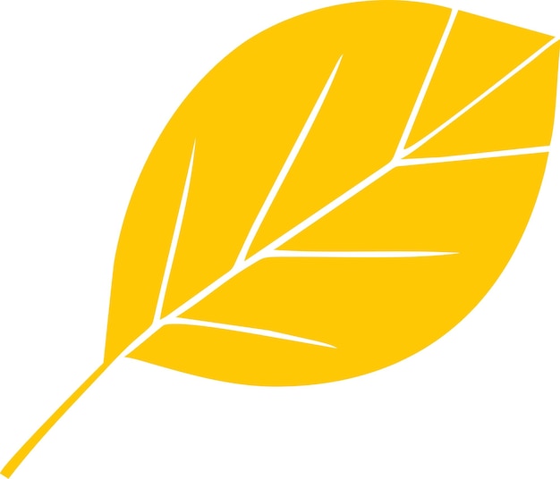 Vetor silueta, de, amarelo, outono, árvore, folha, ícone, em, apartamento, estilo, vetorial, ilustração