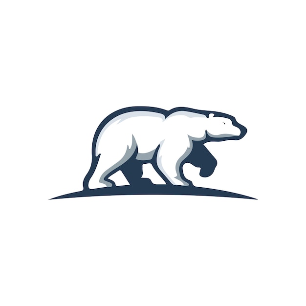 Silueta de urso polar a caminhar