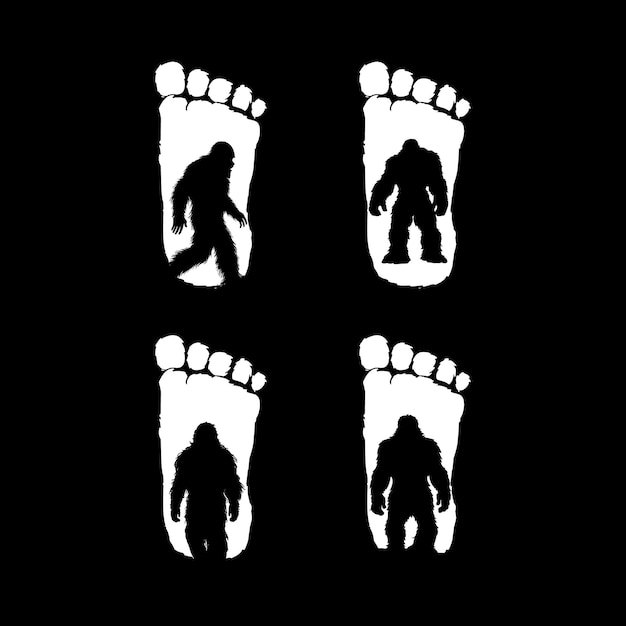 Vetor silueta do bigfoot