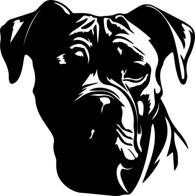 Silueta preta de cane corso com fundo transparente