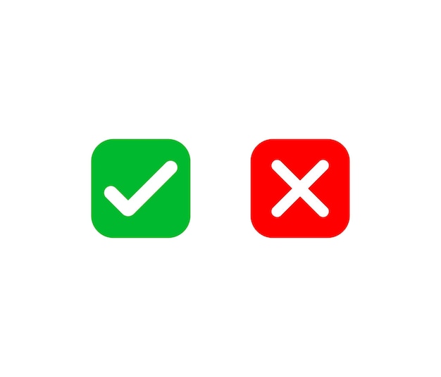 Sim ou Não Template de Design de Ícones.