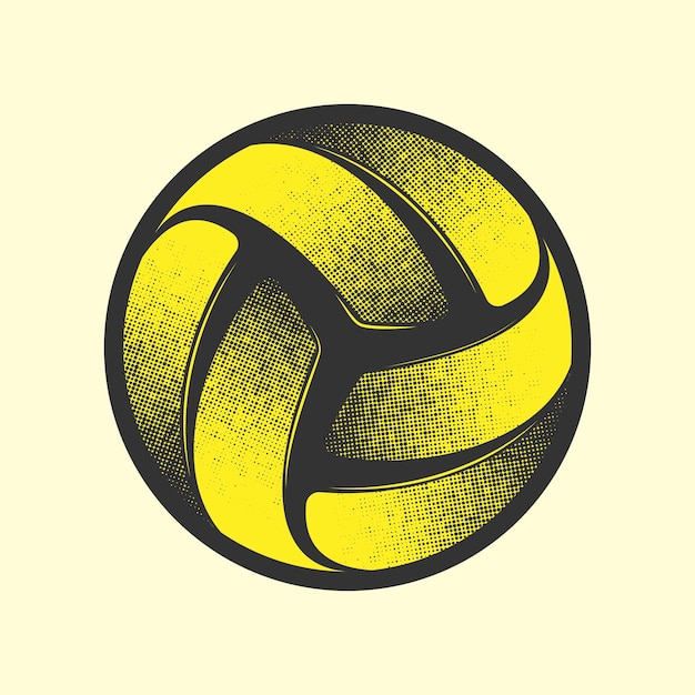 Símbolo amarelo de voleibol