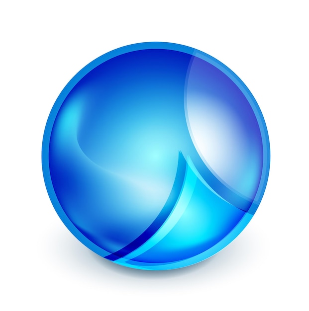 Vetor símbolo azul do globo de alta tecnologia