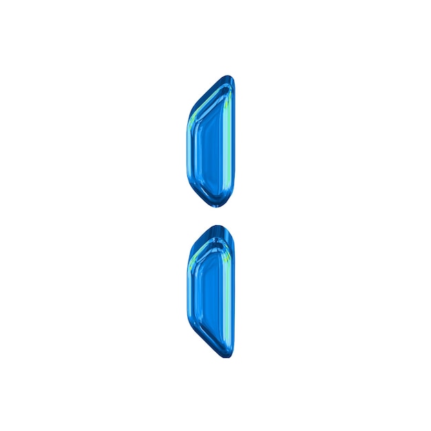 Símbolo azul feito como texto digital número 1