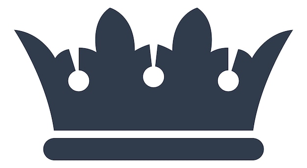 Vetor símbolo cerimonial da coroa sinal de luxo ícone de poder