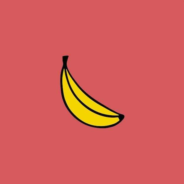 Símbolo da banana nas mídias sociais postar ilustração vetorial de frutas