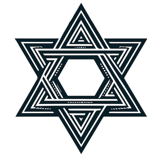 símbolo da estrela judaica conceito de cultura de israel