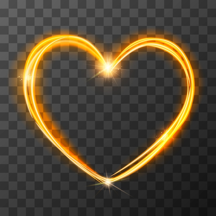 Vetor símbolo de amor embaçado de néon