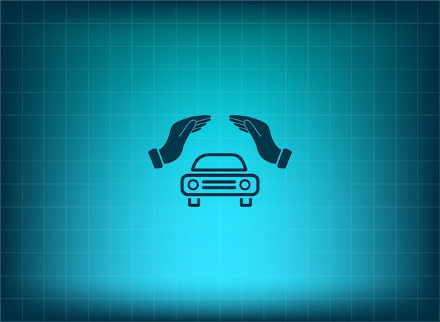Vetor símbolo de automóvel ilustração vetorial em fundo azul eps 10
