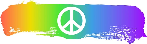 Vetor símbolo de bandeira de paz elemento de pincel ilustração vetorial