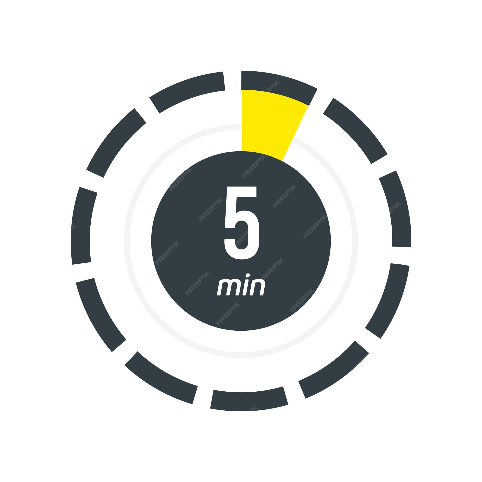 Ícone Do Cronômetro: 5 Minutos 5 Segundos Ou 1 Hora Ilustração Stock -  Ilustração de minuto, sinal: 125230585