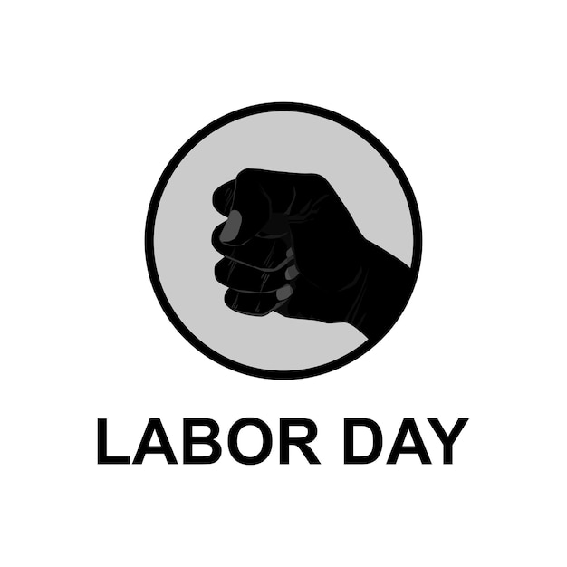 Vetor símbolo de design de ícone de mão para comemorar o dia do trabalho