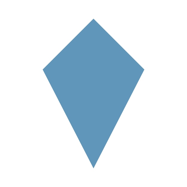 Vetor símbolo de elemento de forma geométrica de pipa para educação pré-escolar para crianças aprendendo matemática