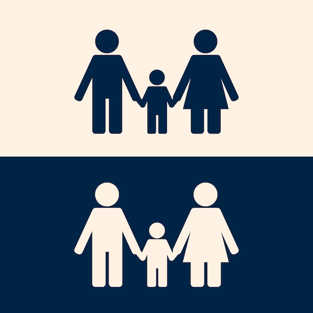 Símbolo de família de design plano