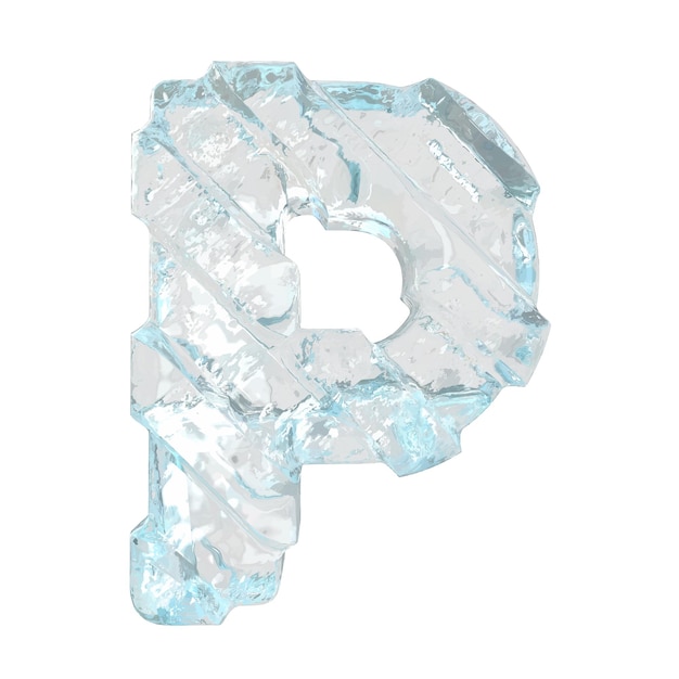 Símbolo de gelo com tiras grossas diagonais letra p