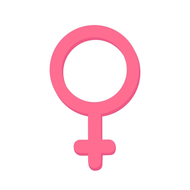 Vetor símbolo de gênero feminino rosa