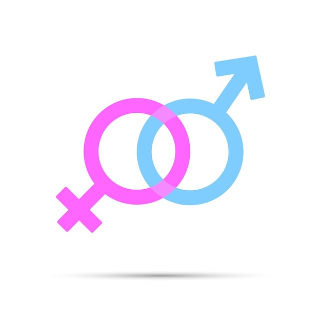 Símbolo de gênero ícone masculino e feminino