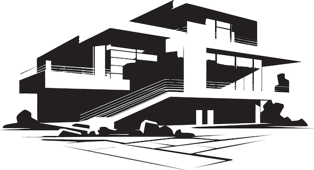 Símbolo de habitat de classe vector de design de casa estilosa ícone de visão de vida elegante vector de ideia de casa moderna