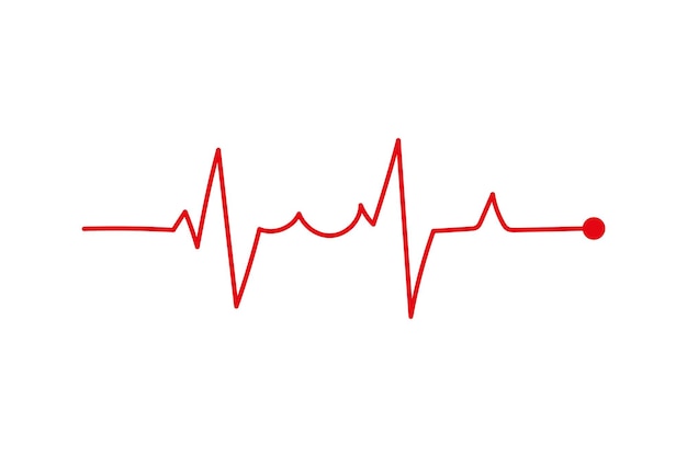 Símbolo de ícone de linha de batimento cardíaco ecg sinal de logotipo de hospital de pulso de batimento cardíaco ilustração em vetor