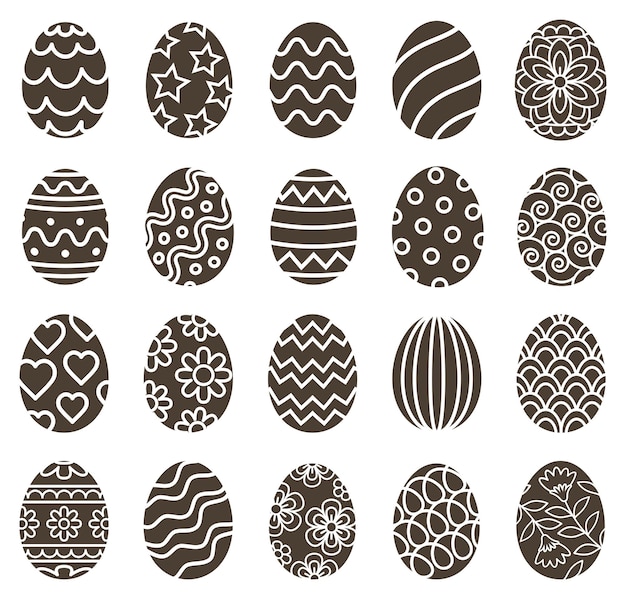símbolo de ícones de ovo de páscoa