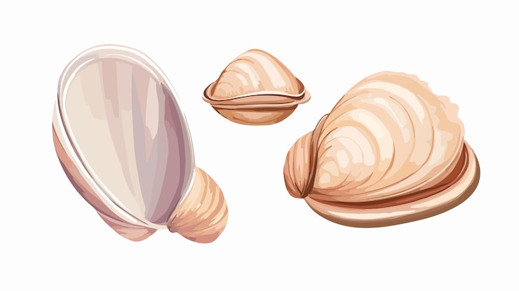 Vetor símbolo de ilustração vetorial de amêijoas isolado