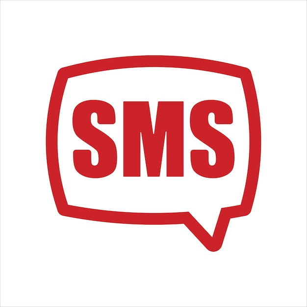 Símbolo de ilustração vetorial de ícone de bolha de sms