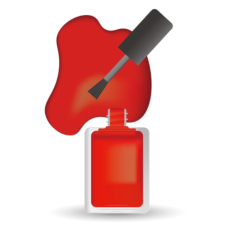 Vetor símbolo de ilustração vetorial de ícone de esmalte vermelho