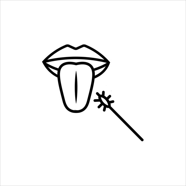 Vetor símbolo de ilustração vetorial do ícone do esfregão bucal